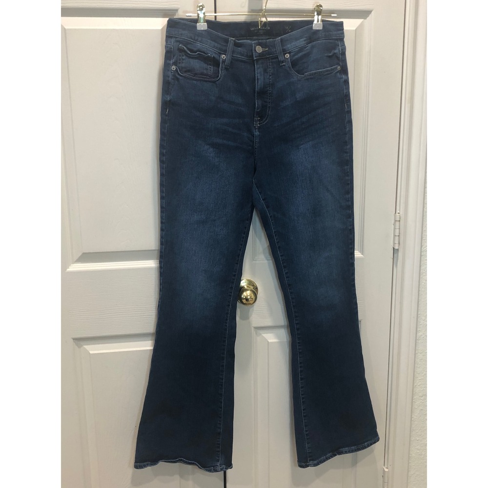 Boho Flare Jeans Dark Wash High Rise 70s Revival Coastal Cowgirl 12